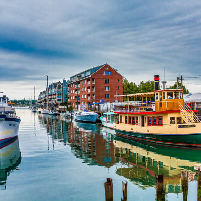 Waterfront area in Portland, Maine