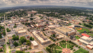 Aerial view of Bowling Green, KY