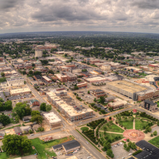 Aerial view of Bowling Green, KY