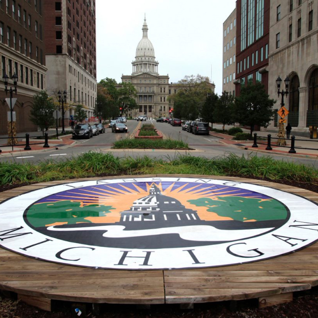 Capital building in downtown Lansing, MI