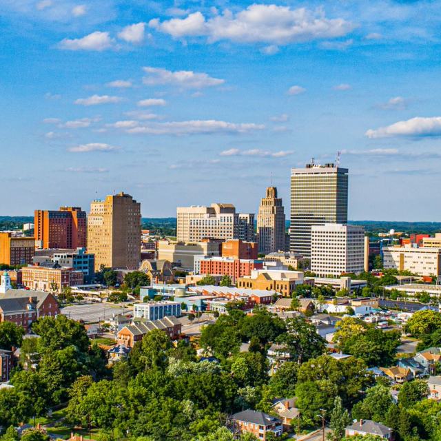 Downtown Winston-Salem, North Carolina NC Skyline