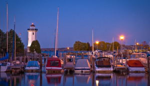 The Fond du Lac lighthouse, located at the southern end of Lake Winnebago