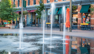 Morning in Old Town Square in Fort Collins.