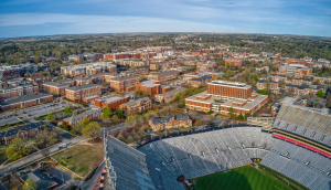 Aerial View of the Town and University of Auburn, Alabama