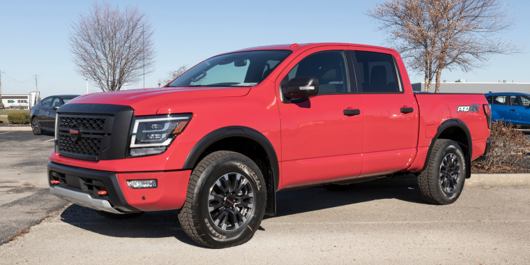 2021 Red Nissan Titan