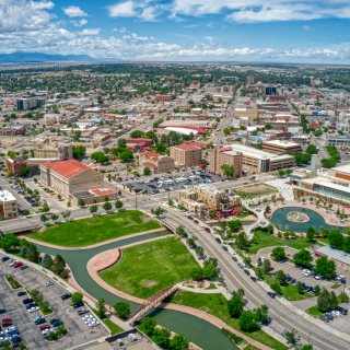 Downtown Pueblo, Colorado during the summer