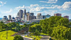 Hartford, Connecticut, USA downtown cityscape