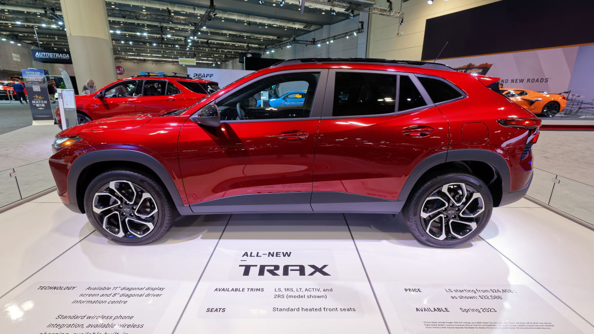 Chevrolet TRAX at the 2023 Canadian International Auto Show in Toronto.