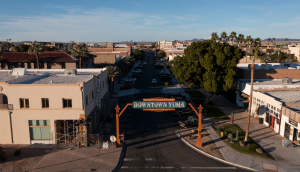 A welcoming signboard at the entry point of Yuma – cheap car insurance in Arizona