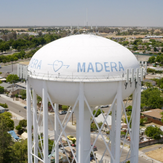 Madera California USA Water Tower.