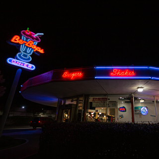 Ukiah, California - Be-Bops Diner, a vintage 1950s style restaurant, cheap car insurance in California
