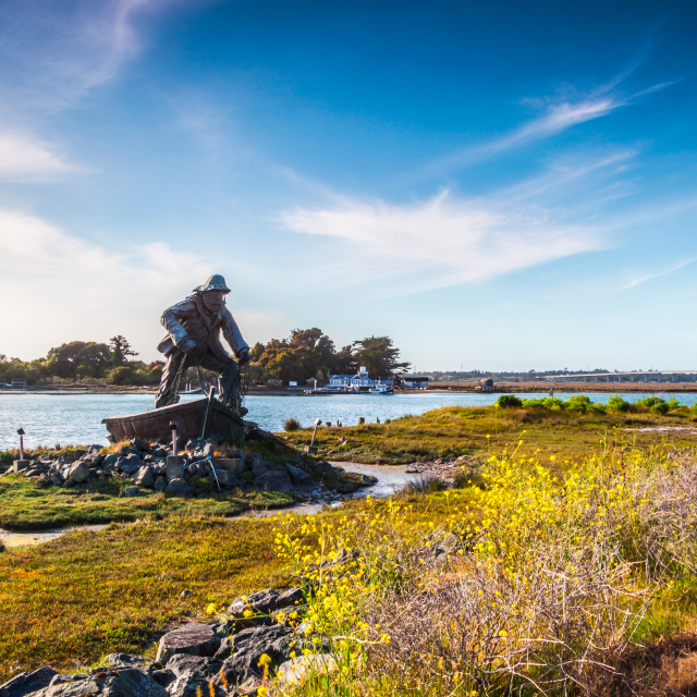 Lost Fisherman's Memorial in the Woodley Island, Eureka, California, cheap car insurance in California.