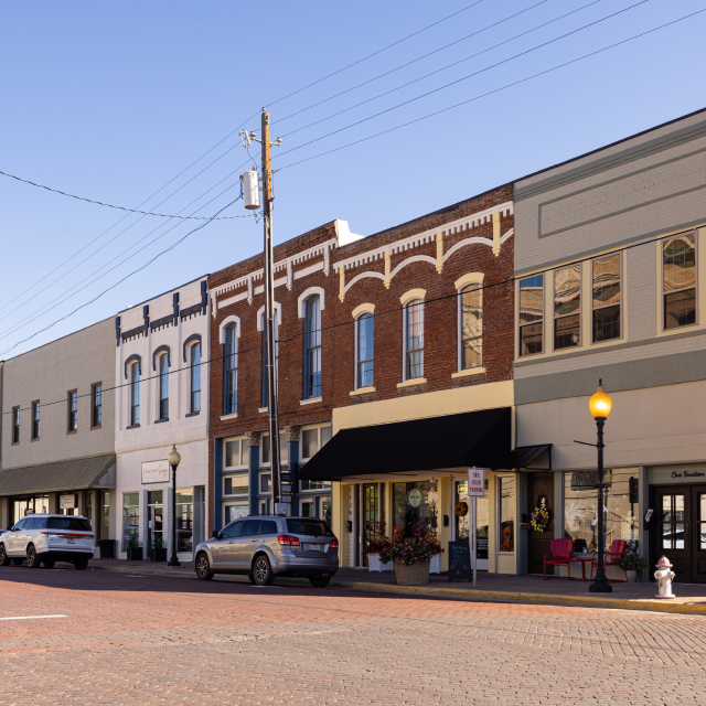 Streets of Downtown Gainesville with Shops, Dining, and Parking: The Front Porch of Texas cheap car insurance in the Lone Star State.