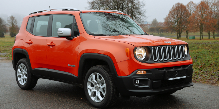 Jeep Renegade 4x4 limited at the test drive event for automotive journalists from Minsk.