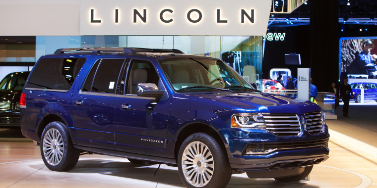 The 2017 Lincoln Navigator on display at the North American International Auto Show media preview January 9, 2017 in Detroit, Michigan.