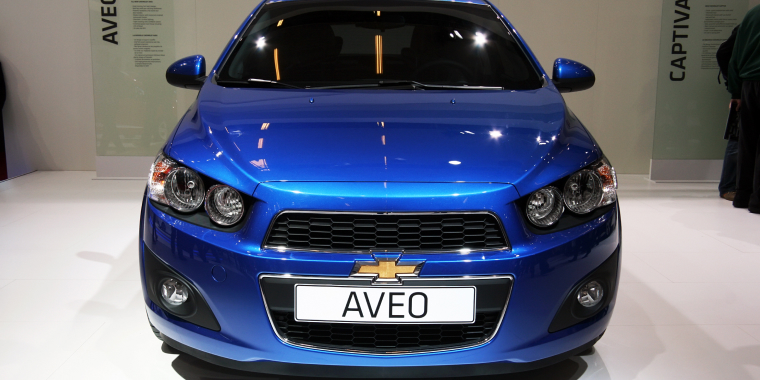 Chevrolet Aveo is displayed during the Paris Motor Show 2010 at Porte de Versailles, on October 14, 2010 in Paris, France – cheap car insurance.