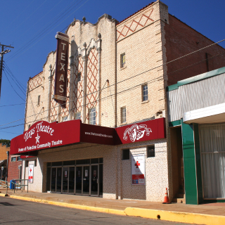 Historic Texas Theater located in downtown Palestine, TX: Cheap car insurance in Texas.