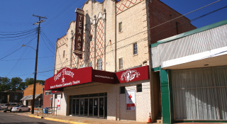 Historic Texas Theater located in downtown Palestine, TX: Cheap car insurance in Texas.