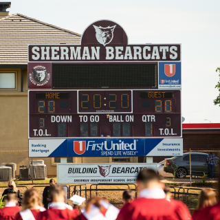 Sherman High School Class of 2020 graduates at Bearcat Stadium – Sherman, cheap car insurance in Texas.