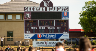 Sherman High School Class of 2020 graduates at Bearcat Stadium – Sherman, cheap car insurance in Texas.
