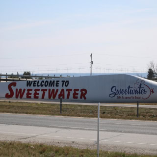 Sign: Welcome to Sweetwater, Sweetwater, TX/USA (March 5, 2019)