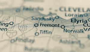 Fremont, Ohio map.