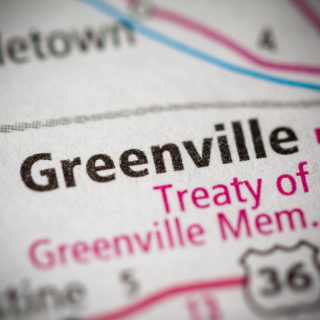Greenville. Ohio. USA on map