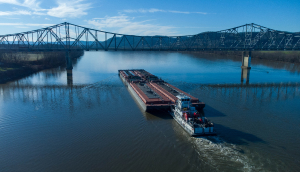 Towboat on Ohio River - Portsmouth, OH – cheapest car insurance in Ohio.