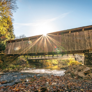 Teegarden-Centennial Covered Bridge over Little Beaver Creek in Columbiana County – cheap car insurance in Salem, Ohio.