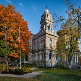 A view of the historic Sidney, Ohio courthouse.