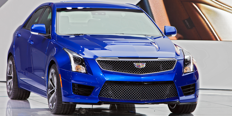 A Cadillac ATS V on display January 12th, 2015 at the 2015 North American International Auto Show in Detroit, Michigan - Cadillac, cheap car insurance.