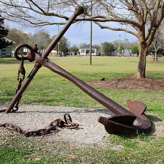 Large boat anchor in Foley – cheap car insurance in Alabama.