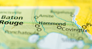 Location of Hammond on the map – cheap car insurance in Louisiana.