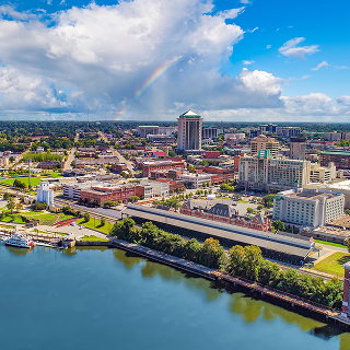 Montgomery Downtown Drone Skyline Aerial – cheap car insurance in Alabama.