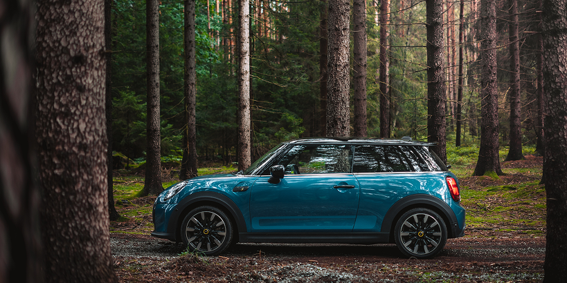 Mini Cooper in nature - Prague, Czech Republic - Volkswagen, cheap car insurance.
