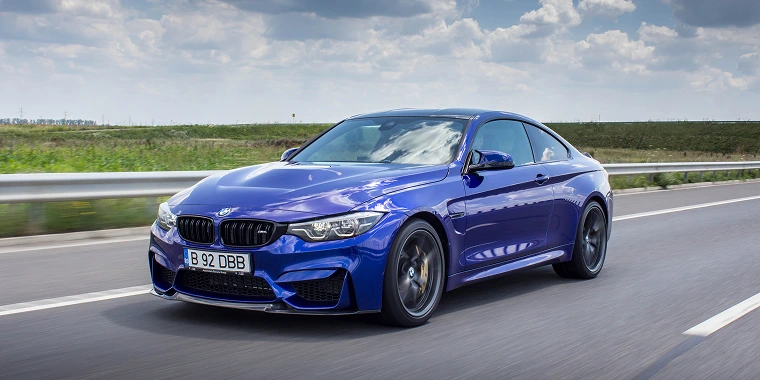 Bucharest, Romania - August 9, 2018: BMW 4 Series front 3/4 view. Cheap car insurance.