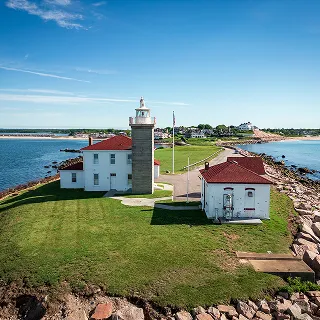 Rhode Island Westerly Watch Hill Lighthouse.