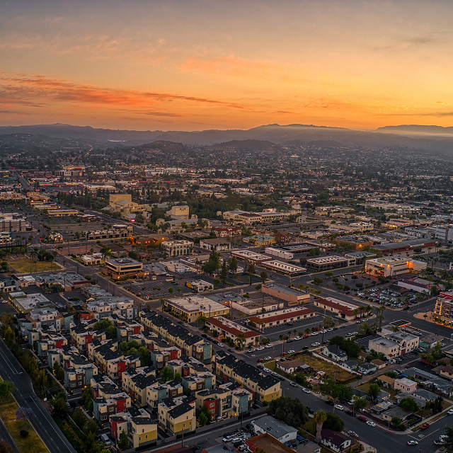 Aerial view of Escondido – cheap car insurance in Sunnyvale, CA.