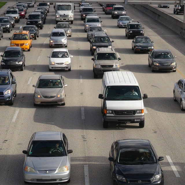 Highway traffic aerial view – cheap car insurance in Milton, FL.