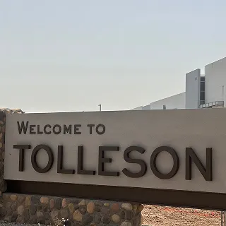 Photo of the Welcome to Tolleson Sign in Tolleson, Arizona.