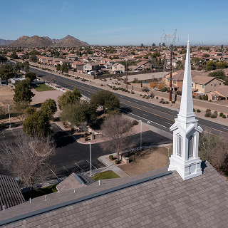 Daytime aerial view of the city of San Tan Valley, Arizona, USA – cheap car insurance in San Tan Valley, AZ. 