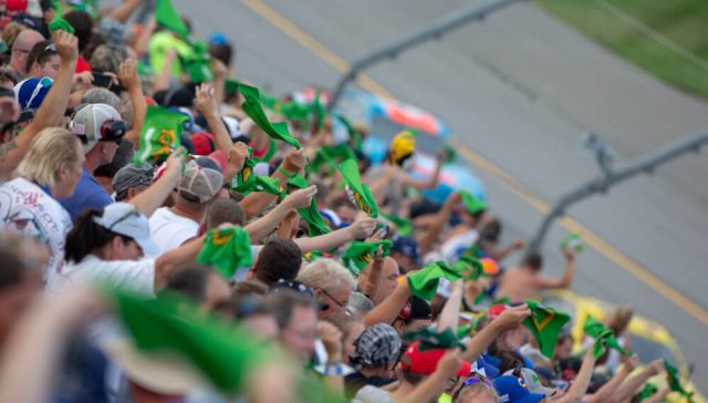 Partnership support beyond race day with NASCAR fans cheering from the grandstands.